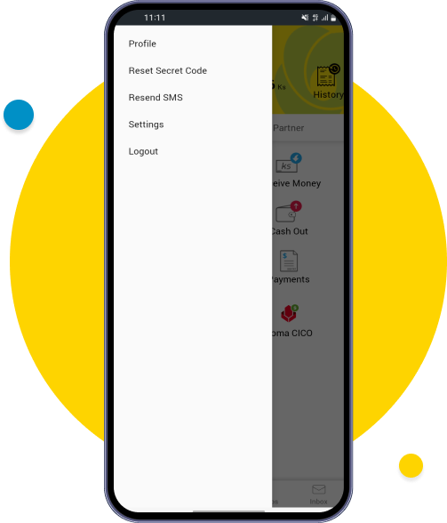 Launch Channel App and tap on ☰ > Resend Secret Code
