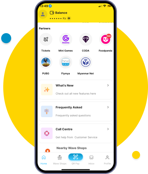 Launch the WavePay app and tap “Tickets” on the main page