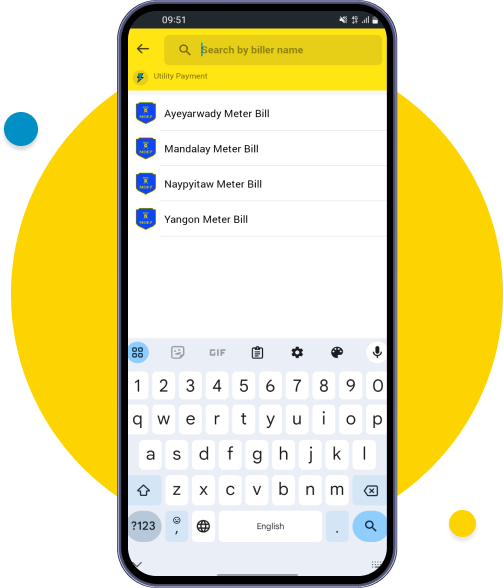 Select the service provider
