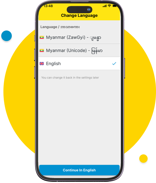 Choose your preferred Language.