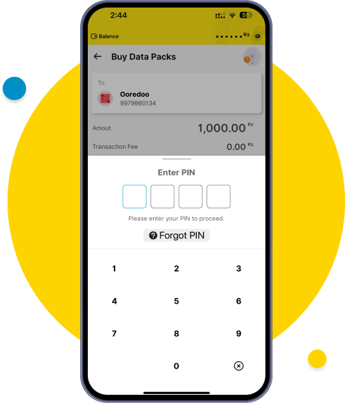 Receive the cash from customer and click confirm
