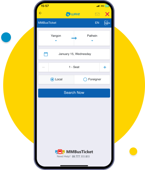 Select your desired destination and travel date.