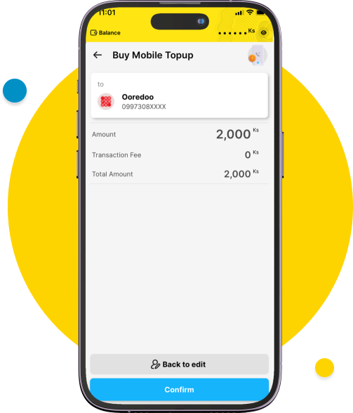 A review page of the transaction will appear and tap “Confirm”.