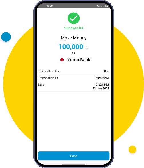 Transfer to Bank transaction is now complete. 
