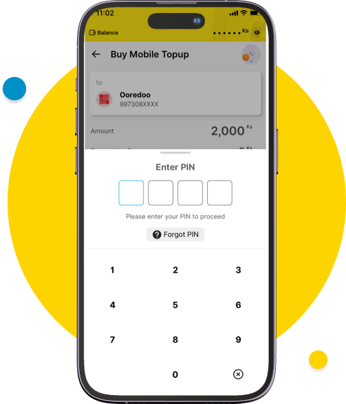 Type the 4-digit PIN of your WavePay account.