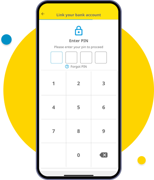 Enter the PIN number