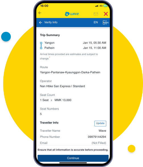 Review your travel information
