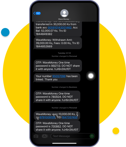 You will get a successful linkage with CB Bank Special acc via SMS