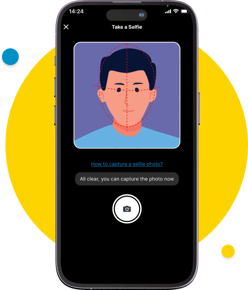 No masks or glasses should be worn during photography, and the face must be captured within the frame.​