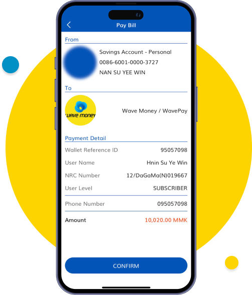 Verify the information and click “Confirm”