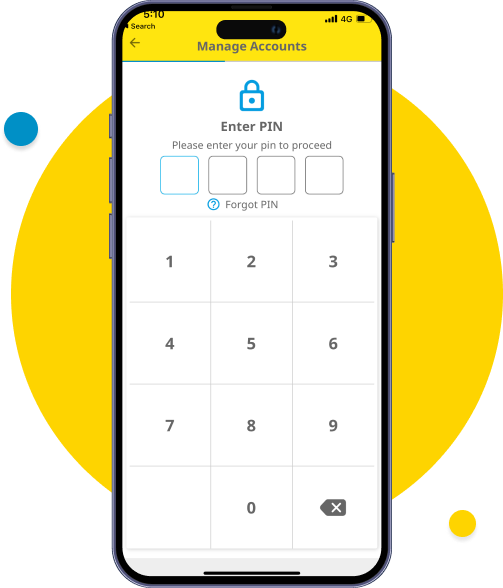 Type your 4-digit PIN and unlinking your WavePay account from Yoma Bank SMART account is successful.
