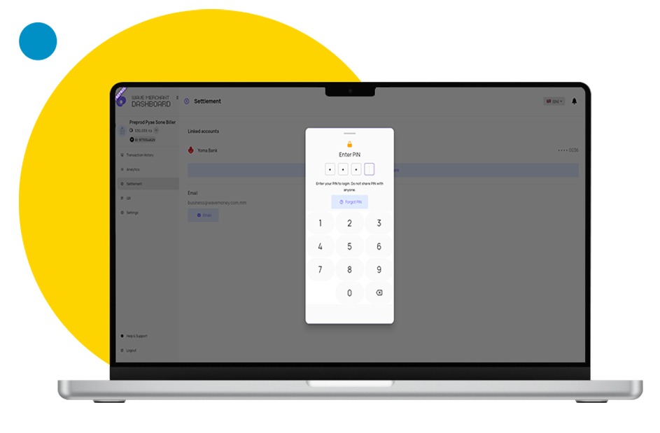 Type the confirmation PIN .
